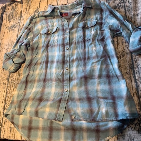 Plaid button up - Picture 3 of 7